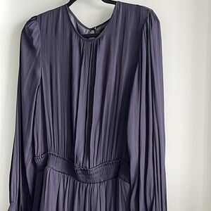 DO+BE Women’s Dress flowy long sleeve, dark purple mini skirt dress